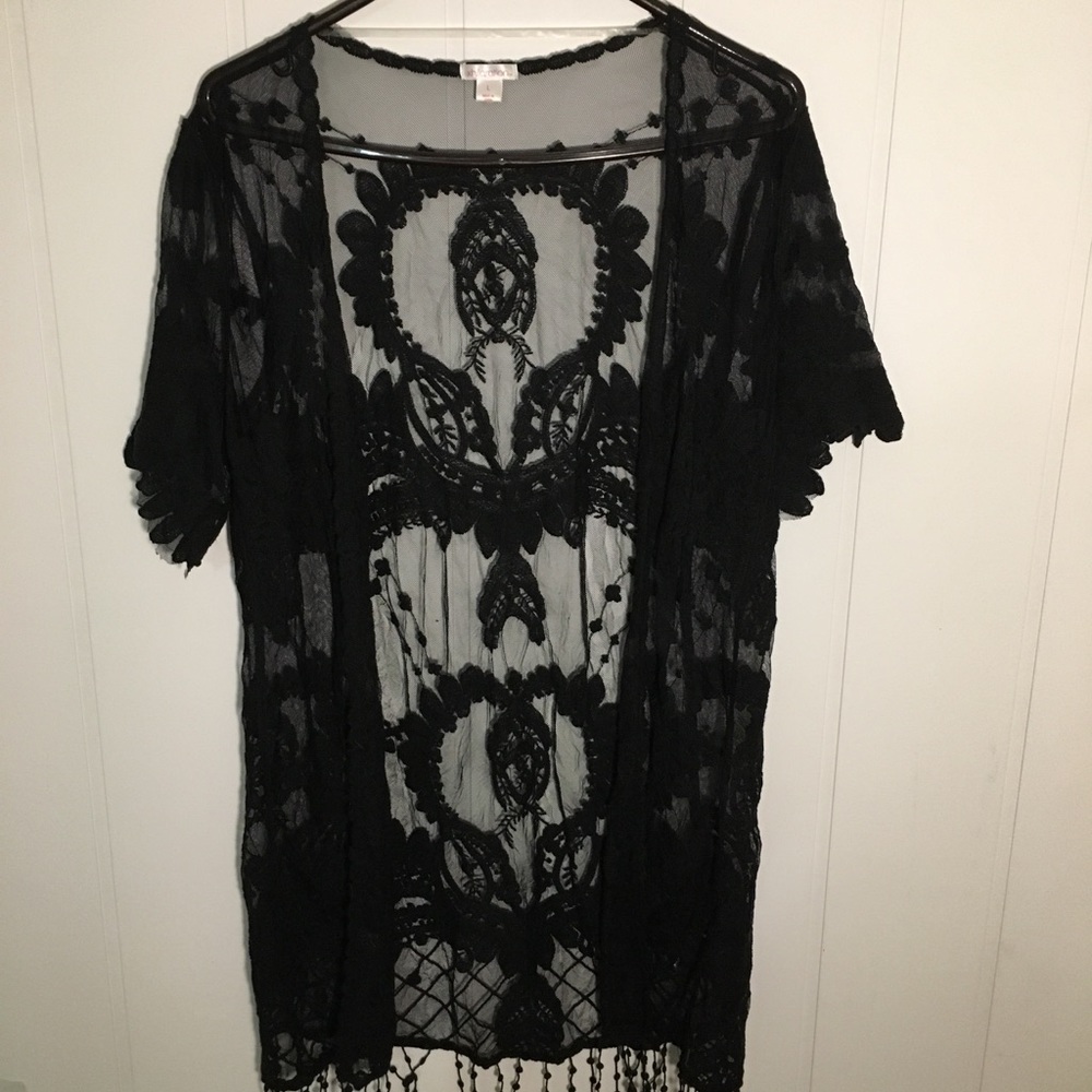 Black Lace Kimono